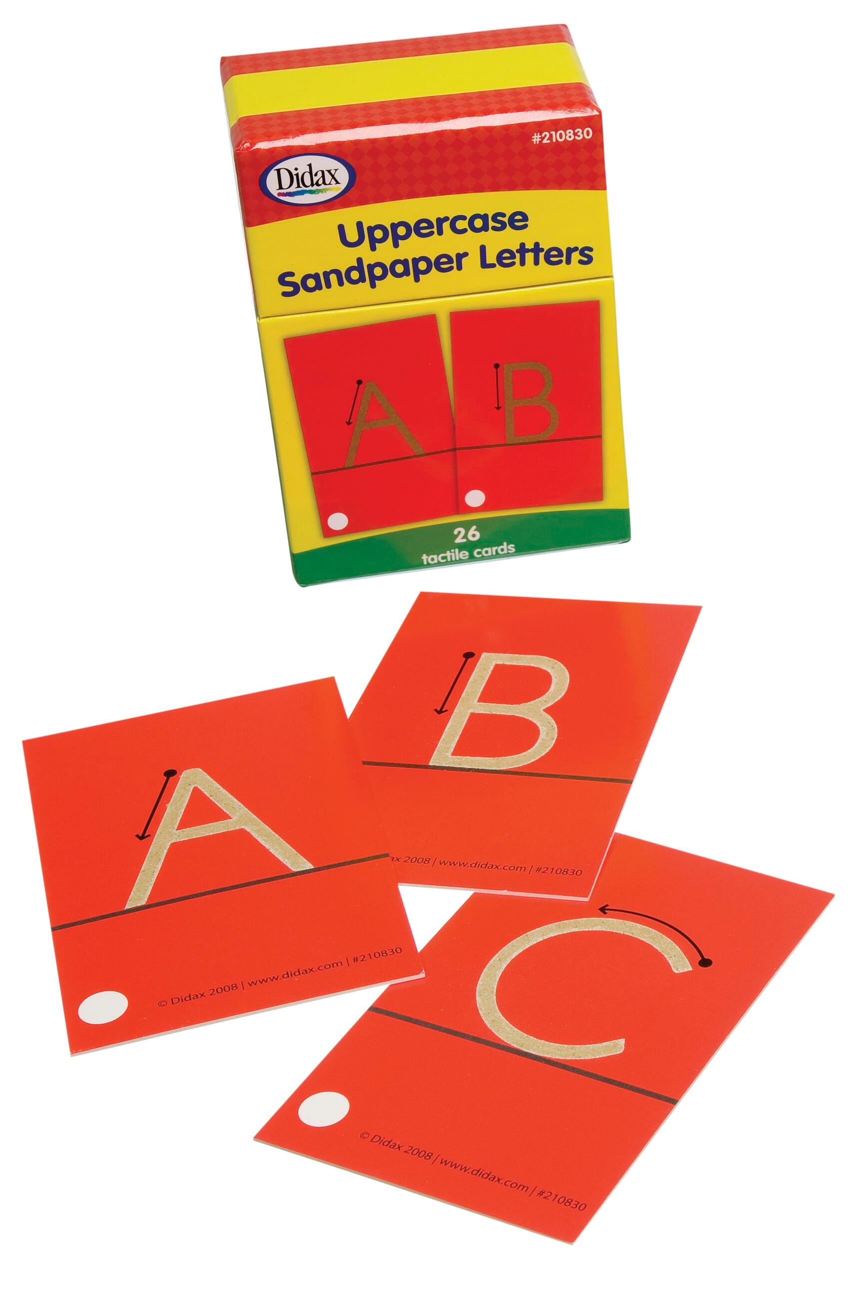 Didax Uppercase Tactile Sandpaper Letters, Set of 26
